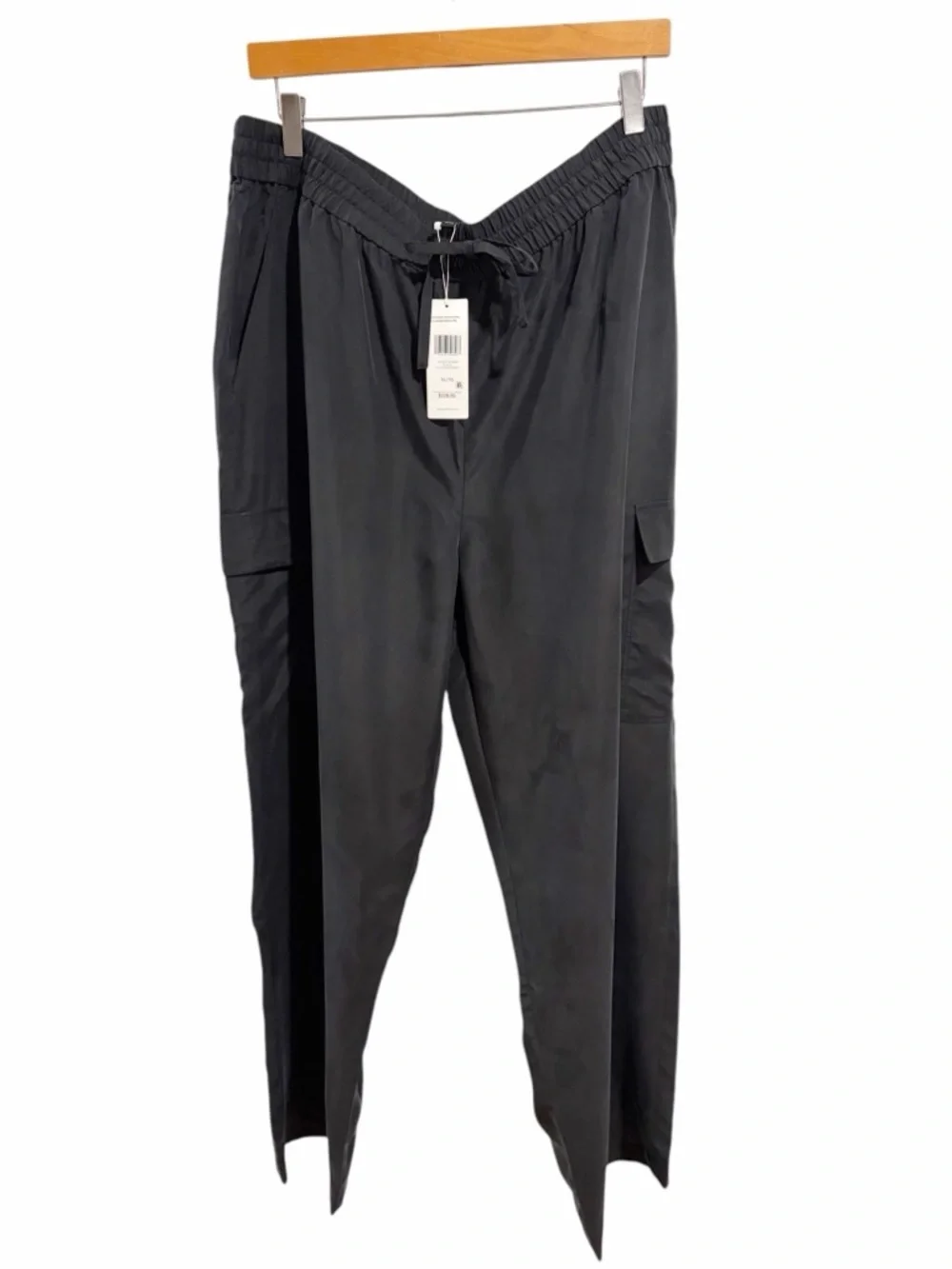 NWT Eileen Fisher Washed Silk Cargo Pants size XL